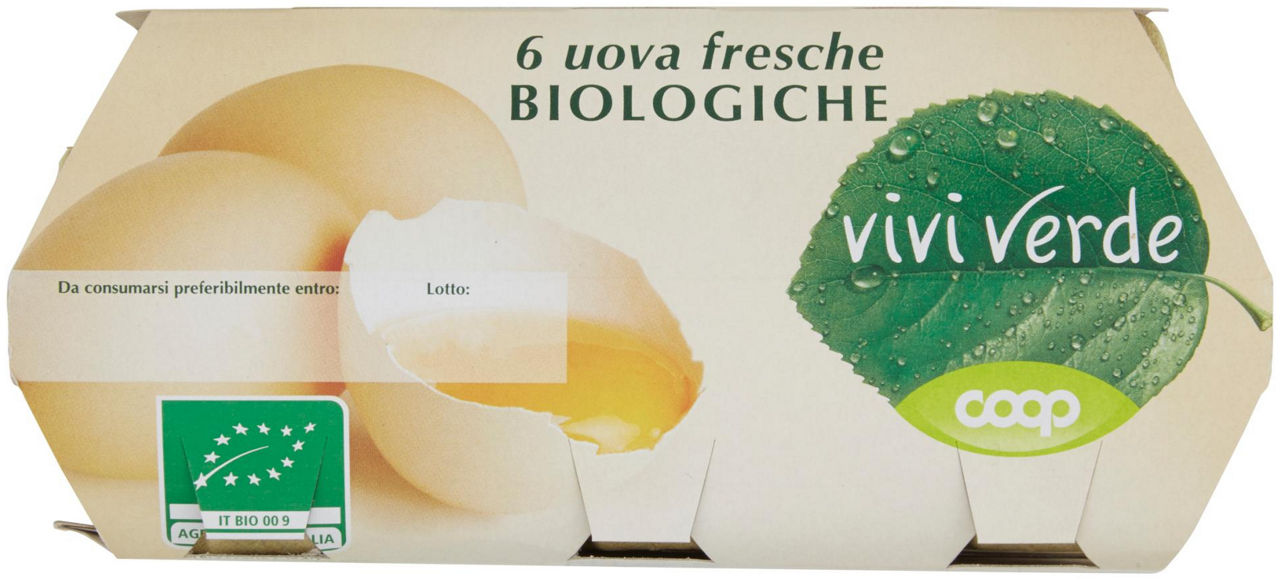 6 uova fresche Biologiche Vivi Verde 350 g - 15