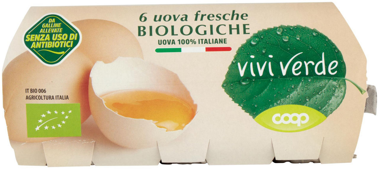 6 uova fresche Biologiche Vivi Verde 350 g - 16