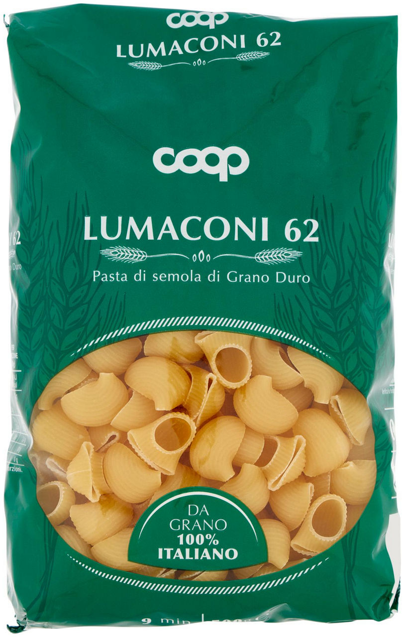 Lumaconi pasta semola n.62 con grano italiano 500 g