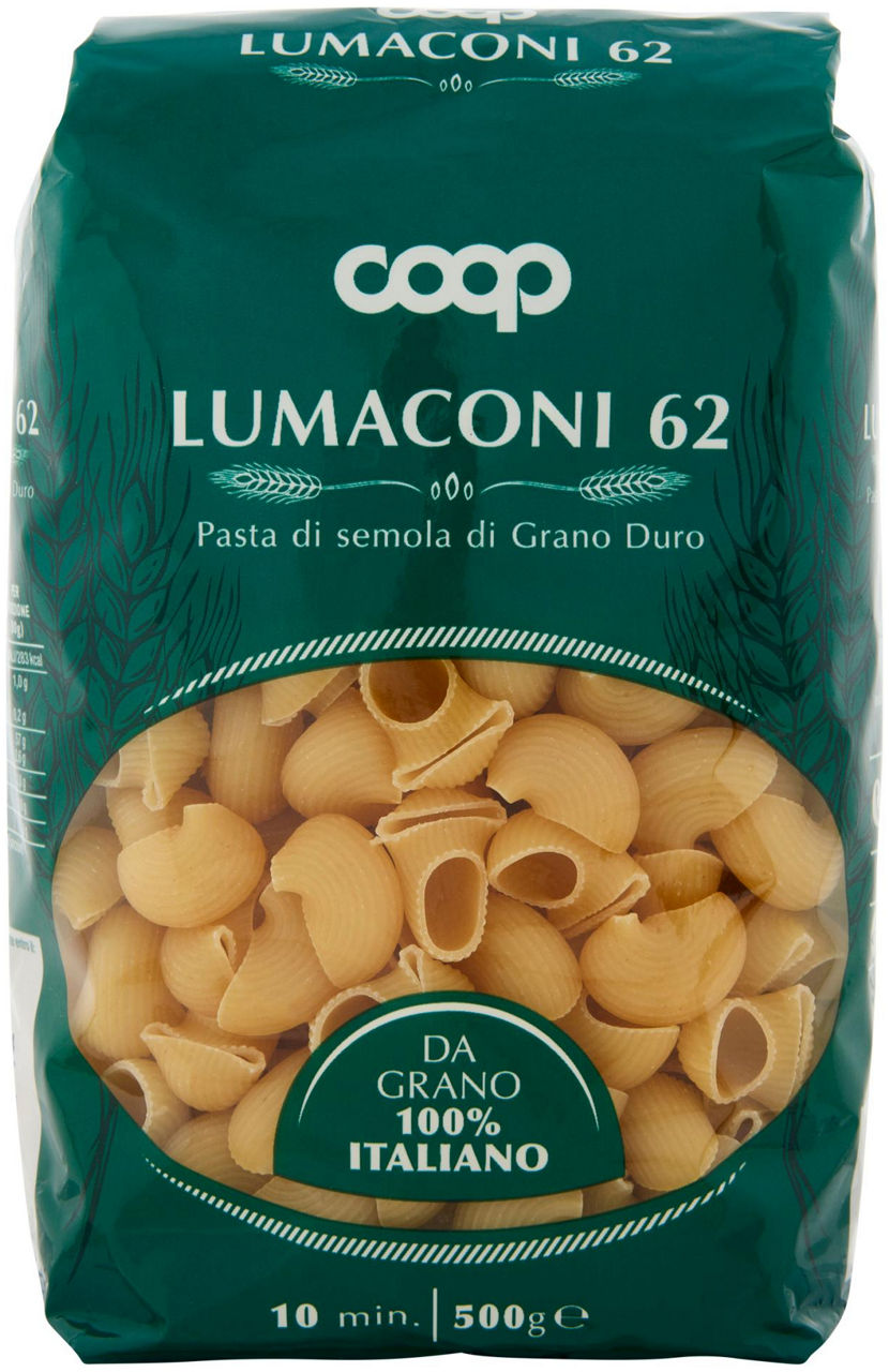 LUMACONI PASTA SEMOLA N.62 CON GRANO ITALIANO 500 g - Immagine 11