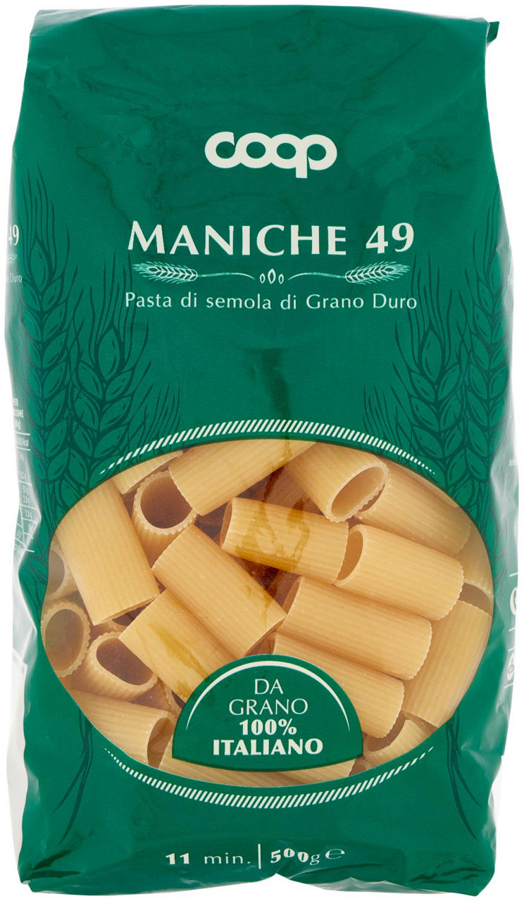 Maniche pasta semola n.49 con grano italiano 500 g