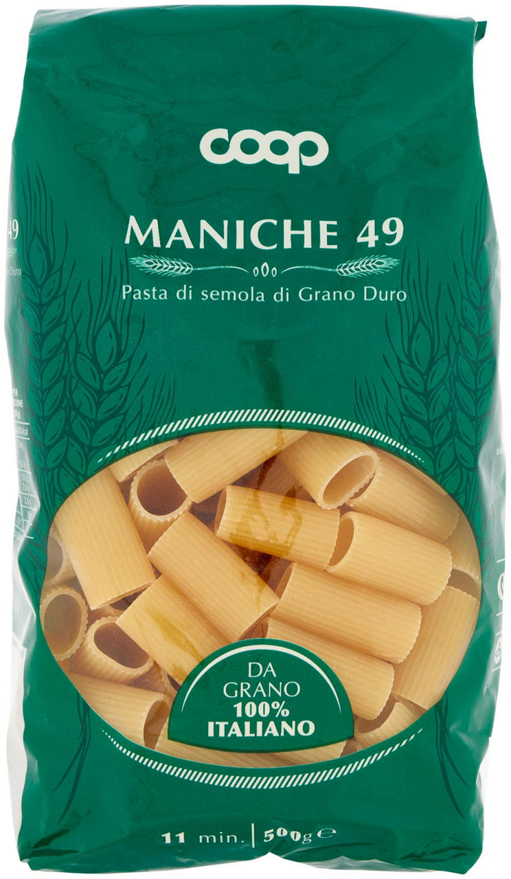 MANICHE PASTA SEMOLA N.49 CON GRANO ITALIANO 500 g - Immagine 01