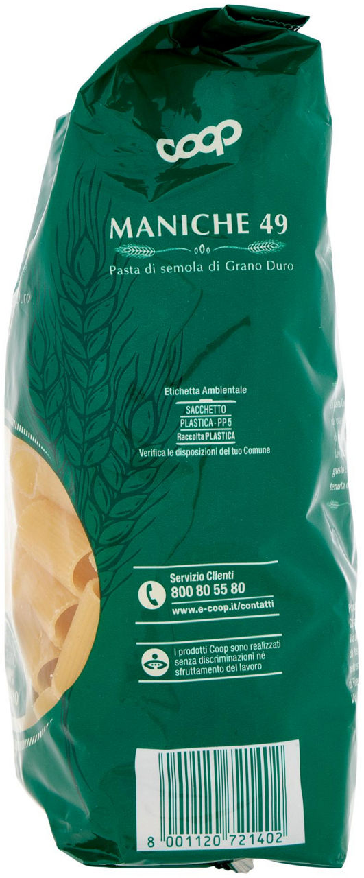 MANICHE PASTA SEMOLA N.49 CON GRANO ITALIANO 500 g - Immagine 61