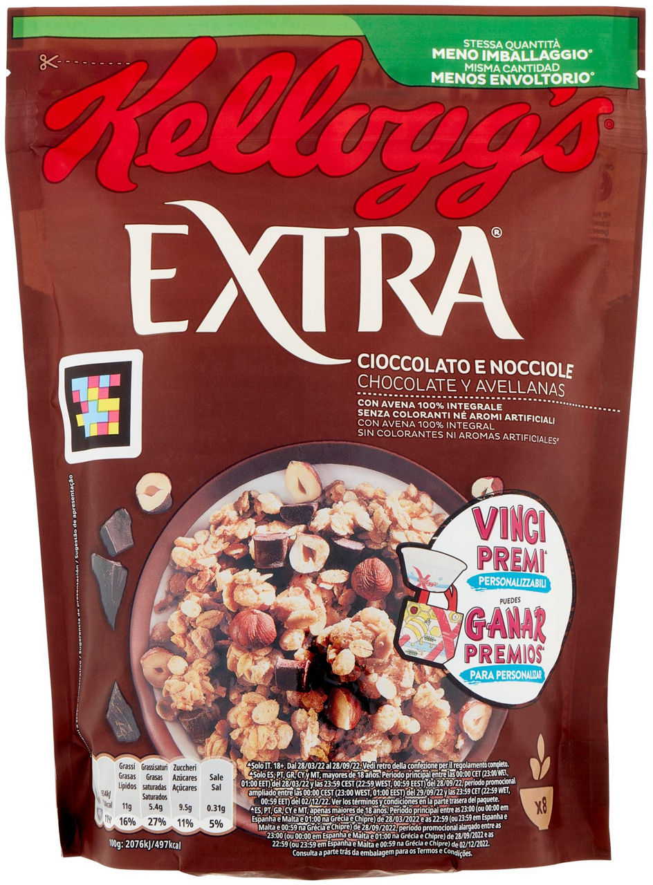 Cereali cioccolato e nocciole kellogg's extra scatola g 375