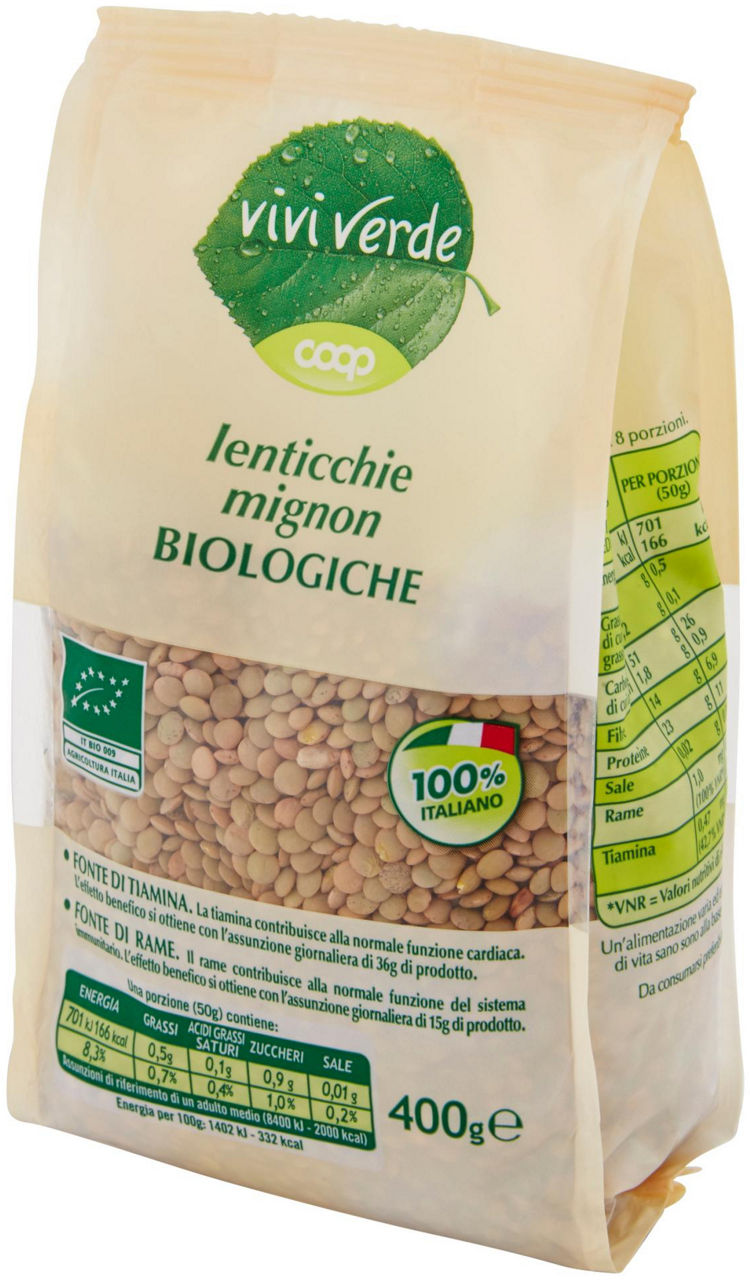 lenticchie mignon Biologiche Vivi Verde 400 g - 18