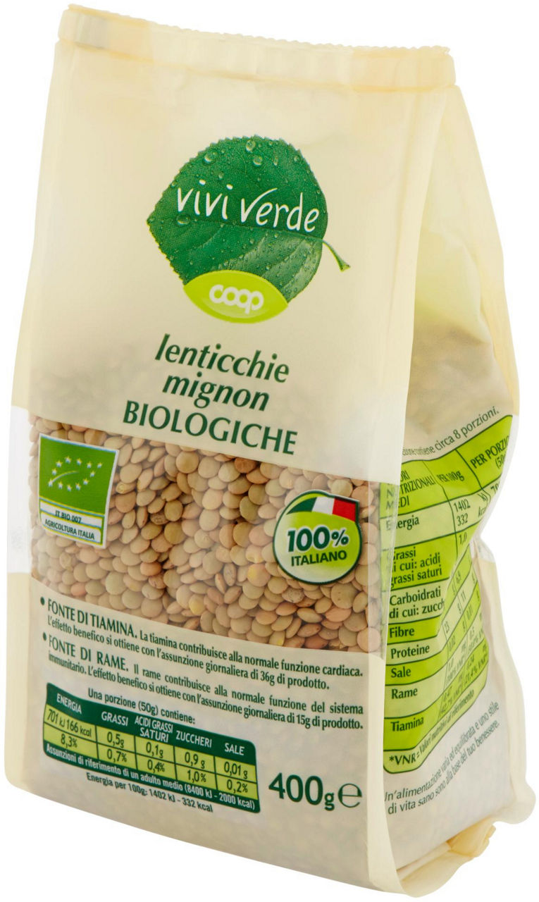 lenticchie mignon Biologiche Vivi Verde 400 g - 19