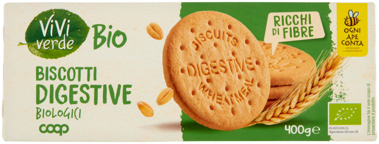 Biscotti digestive biologici vivi verde 400 g