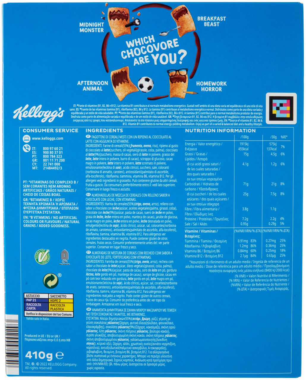 CEREALI CHOCO KRAVE MILK KELLOGG'S SCATOLA G 410 - Immagine 51