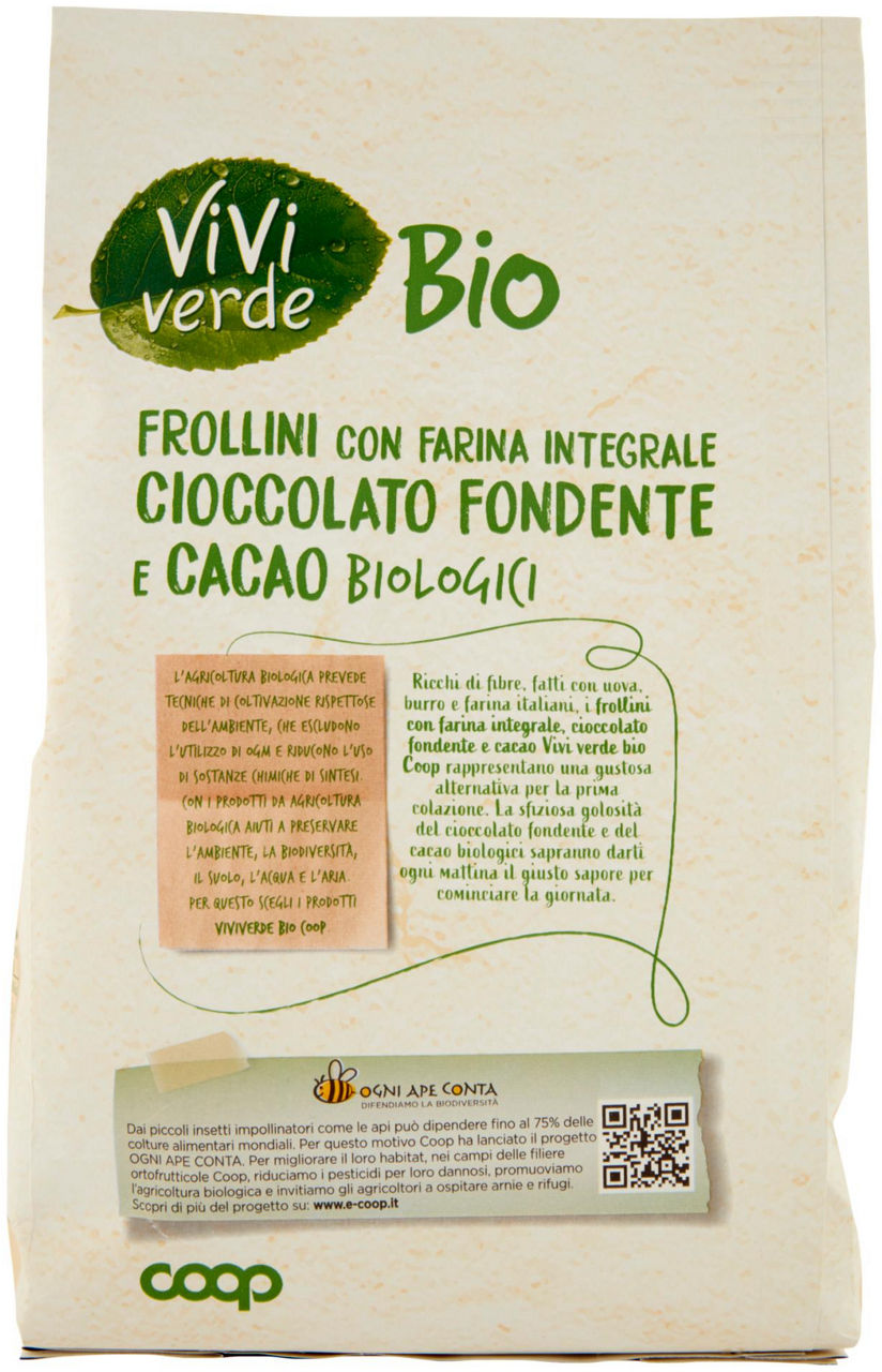 Biscotti frollini con farina integrale cioccolato fondente e cacao bio 330 gr - Immagine 21