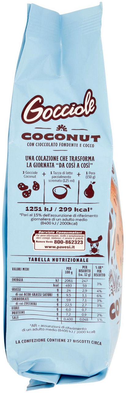 Biscotti Gocciole Coconut 320 gr - Immagine 31