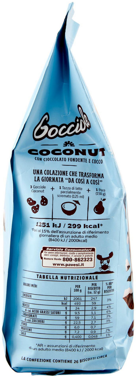 Biscotti Gocciole Coconut 320 gr - Immagine 41