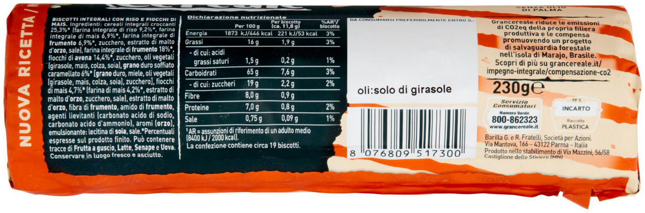 Biscotti riso e corn flakes con grano duro soffiato e caramellato croccante 230 gr - Immagine 51