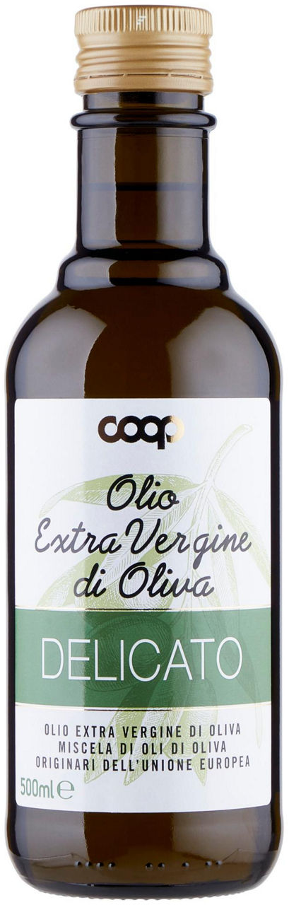 Olio extravergine di oliva delicato coop bottiglia ml.500