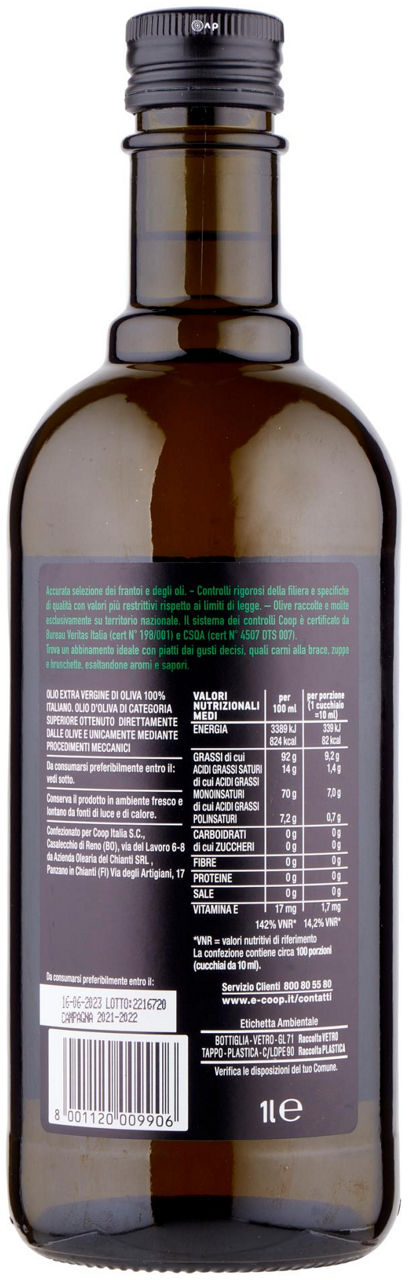 olio extra vergine di oliva italiano 1 Lt - 10