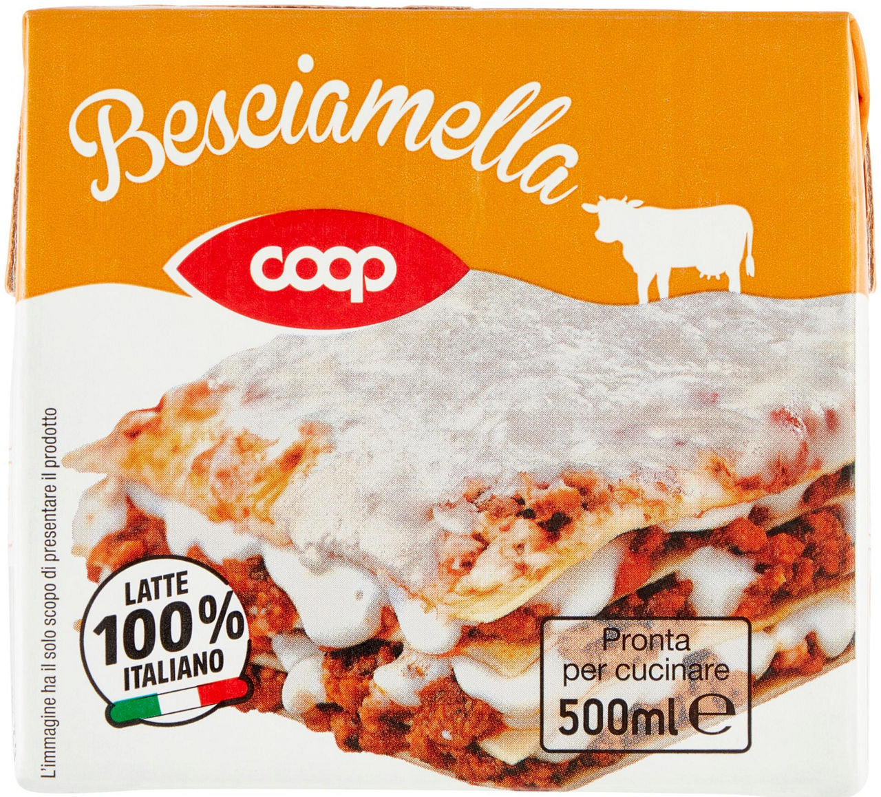 Besciamella uht coop con latte italiano brick 500 ml