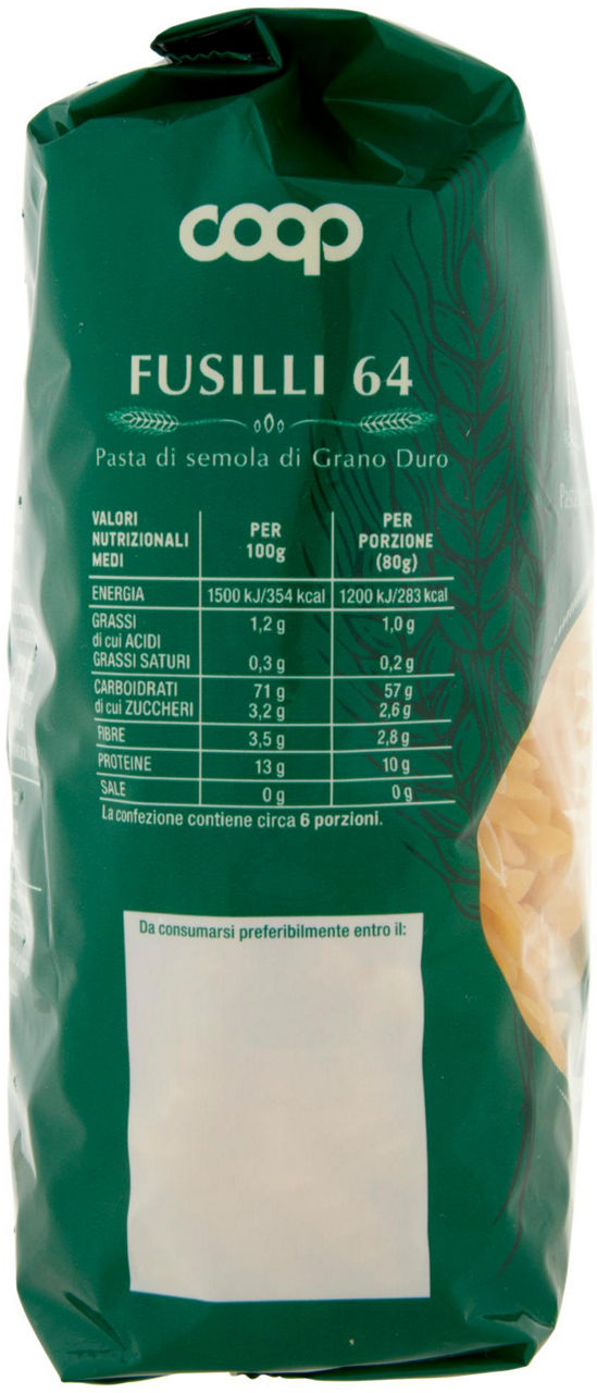 FUSILLI PASTA SEMOLA N.64 CON GRANO ITALIANO 500 g - Immagine 31