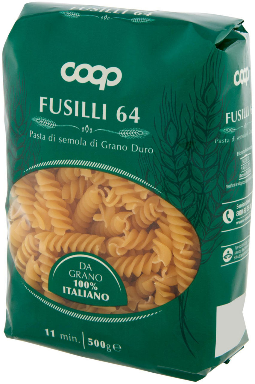 FUSILLI PASTA SEMOLA N.64 CON GRANO ITALIANO 500 g - Immagine 131