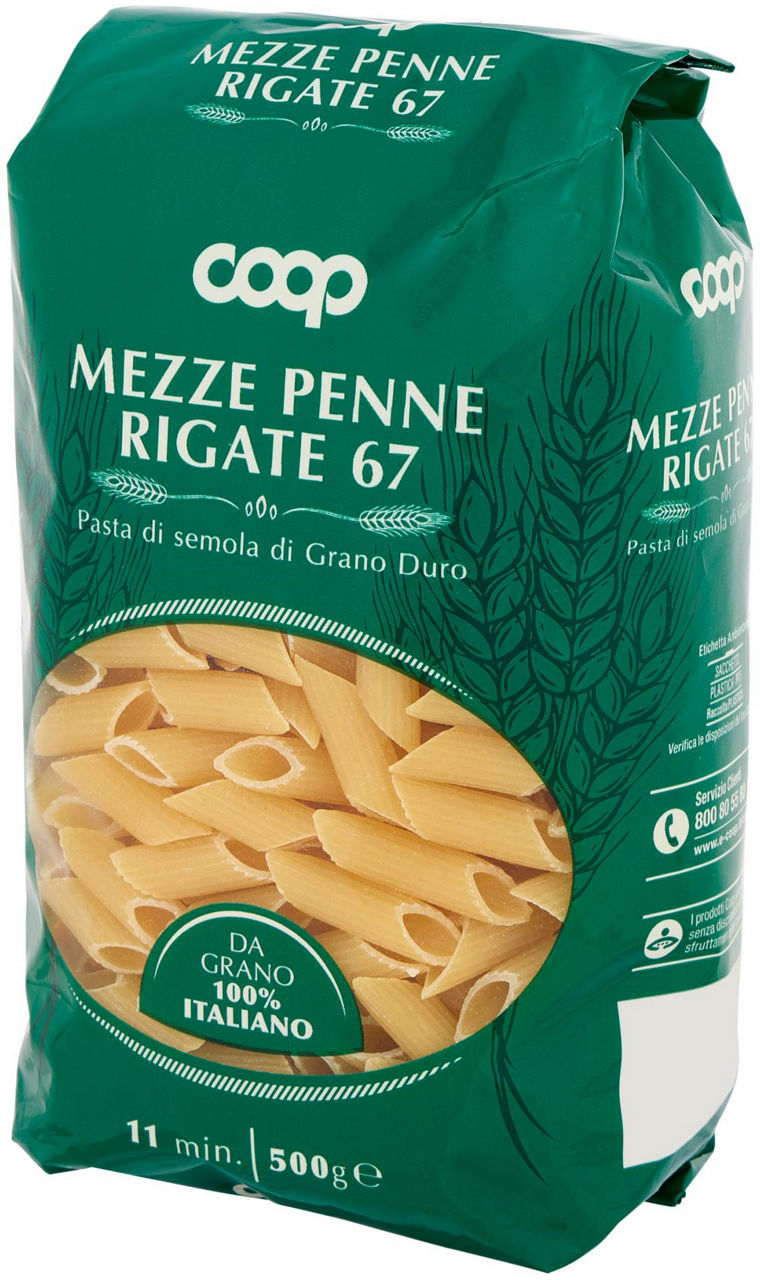 MEZZE PENNE RIGATE PASTA SEMOLA N.67 CON GRANO ITALIANO 500 g - Immagine 121