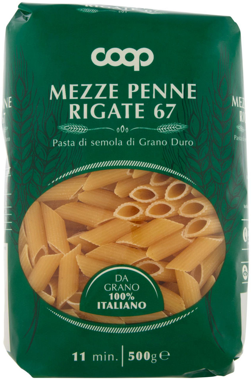 MEZZE PENNE RIGATE PASTA SEMOLA N.67 CON GRANO ITALIANO 500 g - Immagine 11