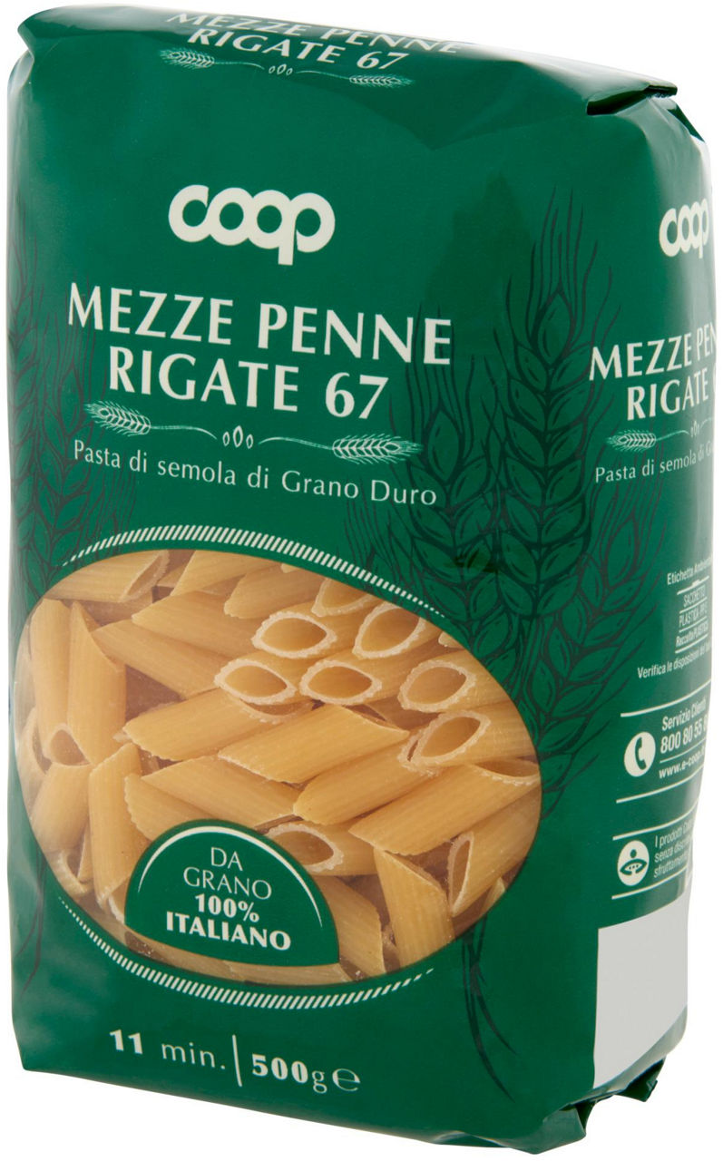 MEZZE PENNE RIGATE PASTA SEMOLA N.67 CON GRANO ITALIANO 500 g - Immagine 131