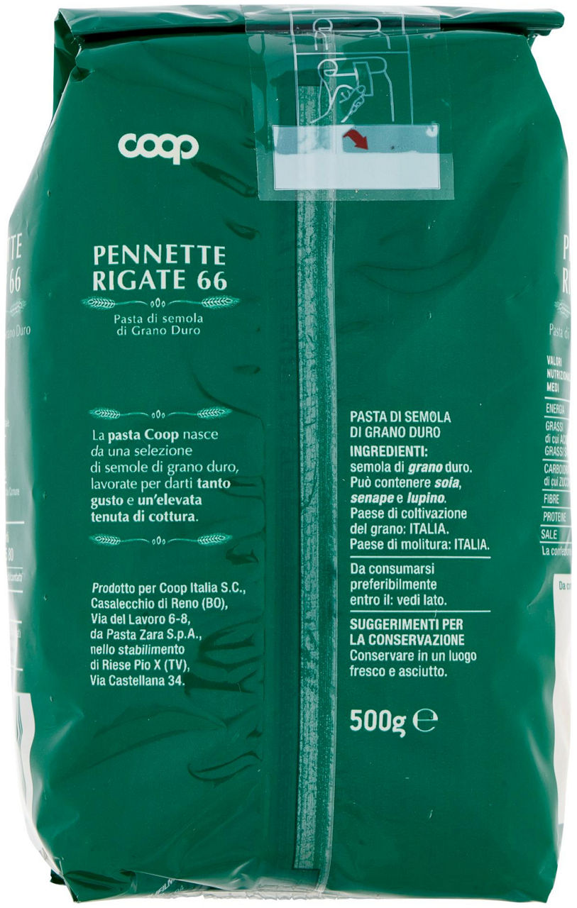 PENNETTE RIGATE PASTA SEMOLA N.66 CON GRANO ITALIANO 500 g - Immagine 41