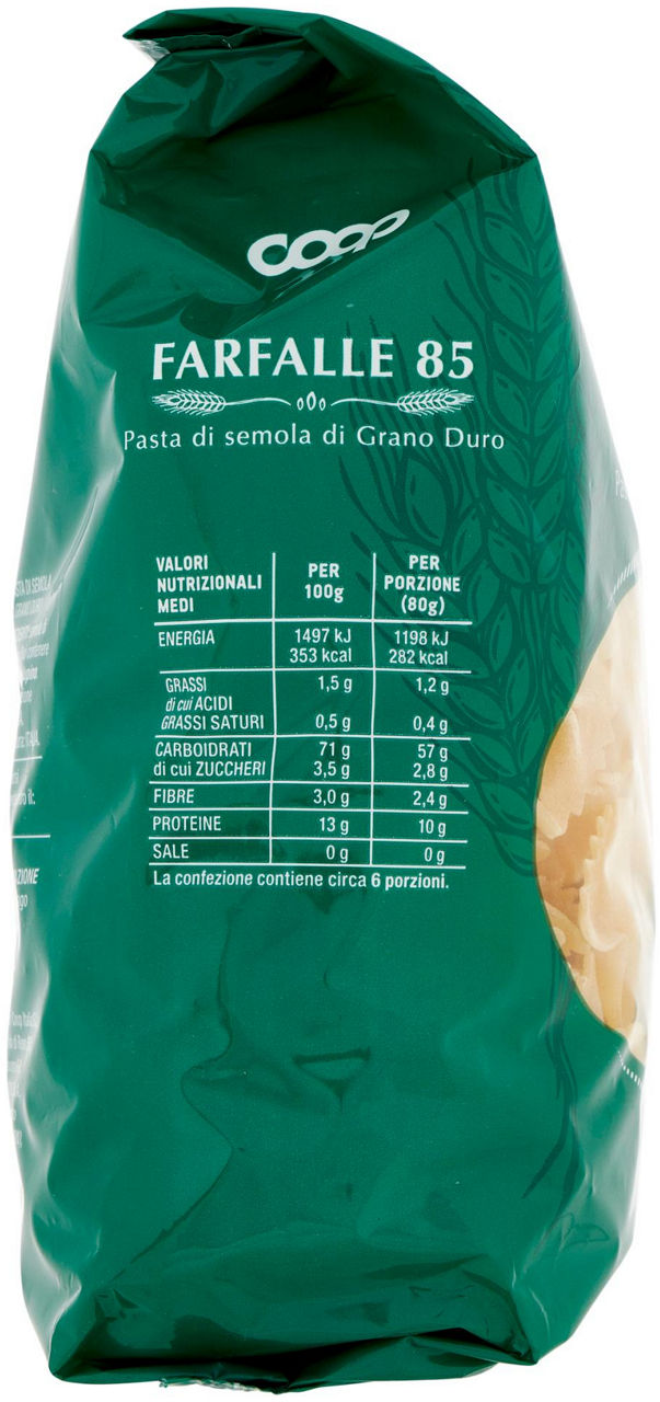 FARFALLE PASTA SEMOLA NR. 85 CON GRANO ITALIANO 500 g - Immagine 21