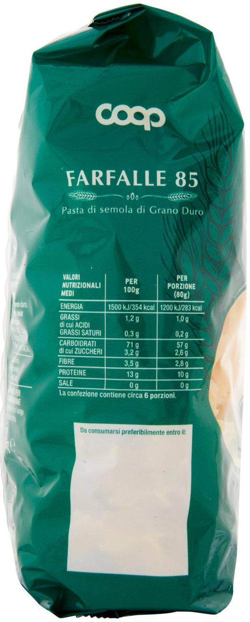 FARFALLE PASTA SEMOLA NR. 85 CON GRANO ITALIANO 500 g - Immagine 31