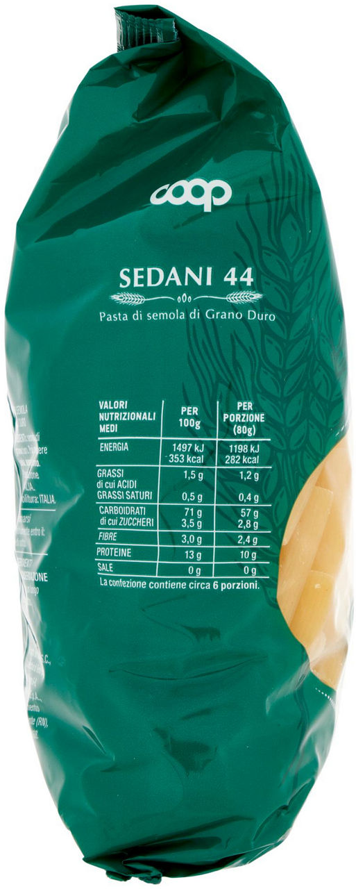 SEDANI PASTA SEMOLA N.44 CON GRANO ITALIANO 500 g - Immagine 21