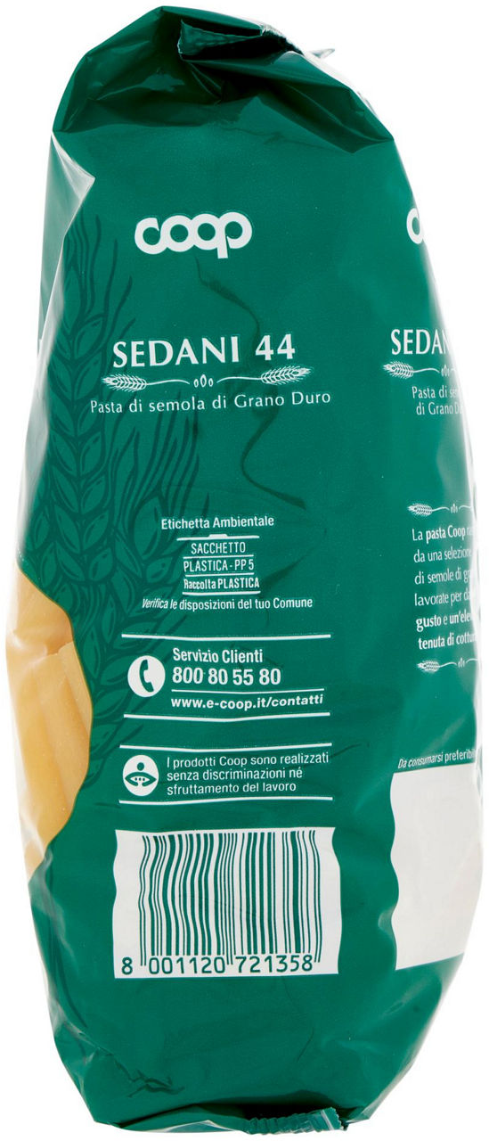 SEDANI PASTA SEMOLA N.44 CON GRANO ITALIANO 500 g - Immagine 61