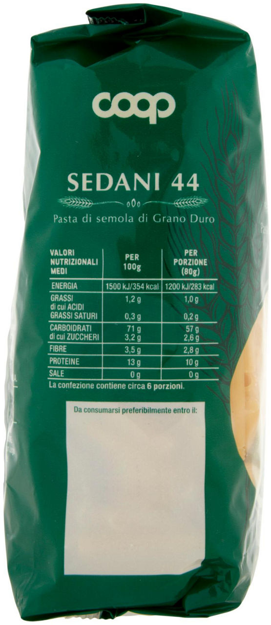 SEDANI PASTA SEMOLA N.44 CON GRANO ITALIANO 500 g - Immagine 31