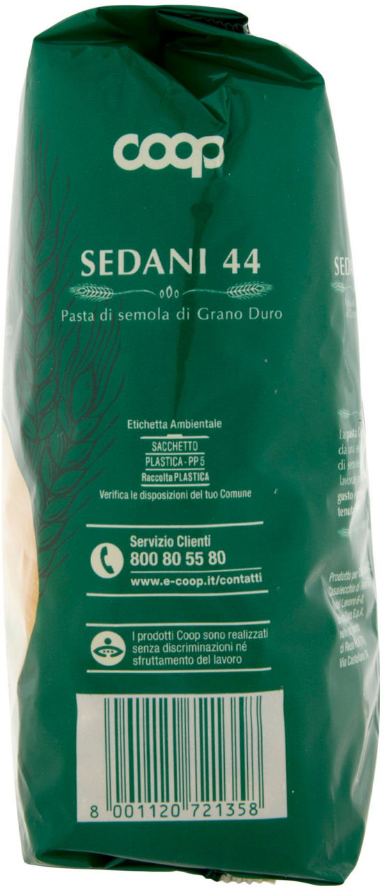 SEDANI PASTA SEMOLA N.44 CON GRANO ITALIANO 500 g - Immagine 71