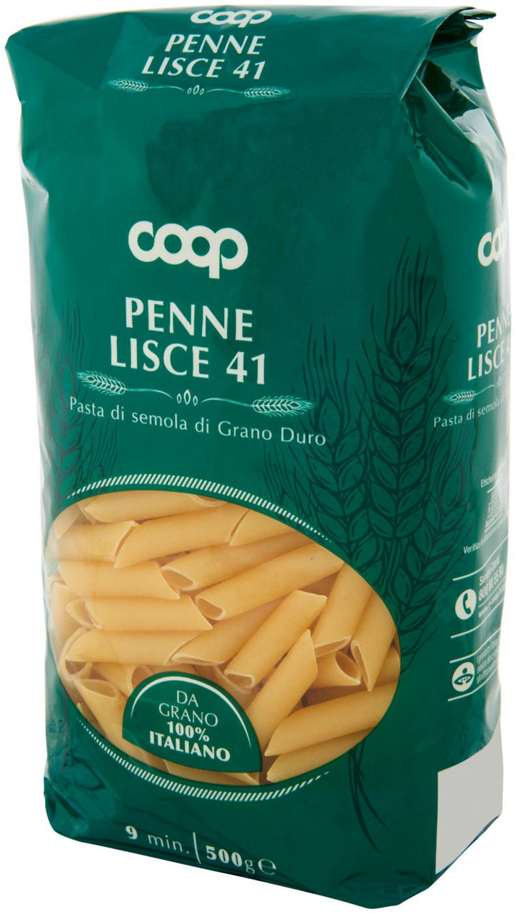 PASTA SEMOLA PENNE LISCE COOP N.41 SACCHETTO G 500 CON GRANO ITALIANO - Immagine 131