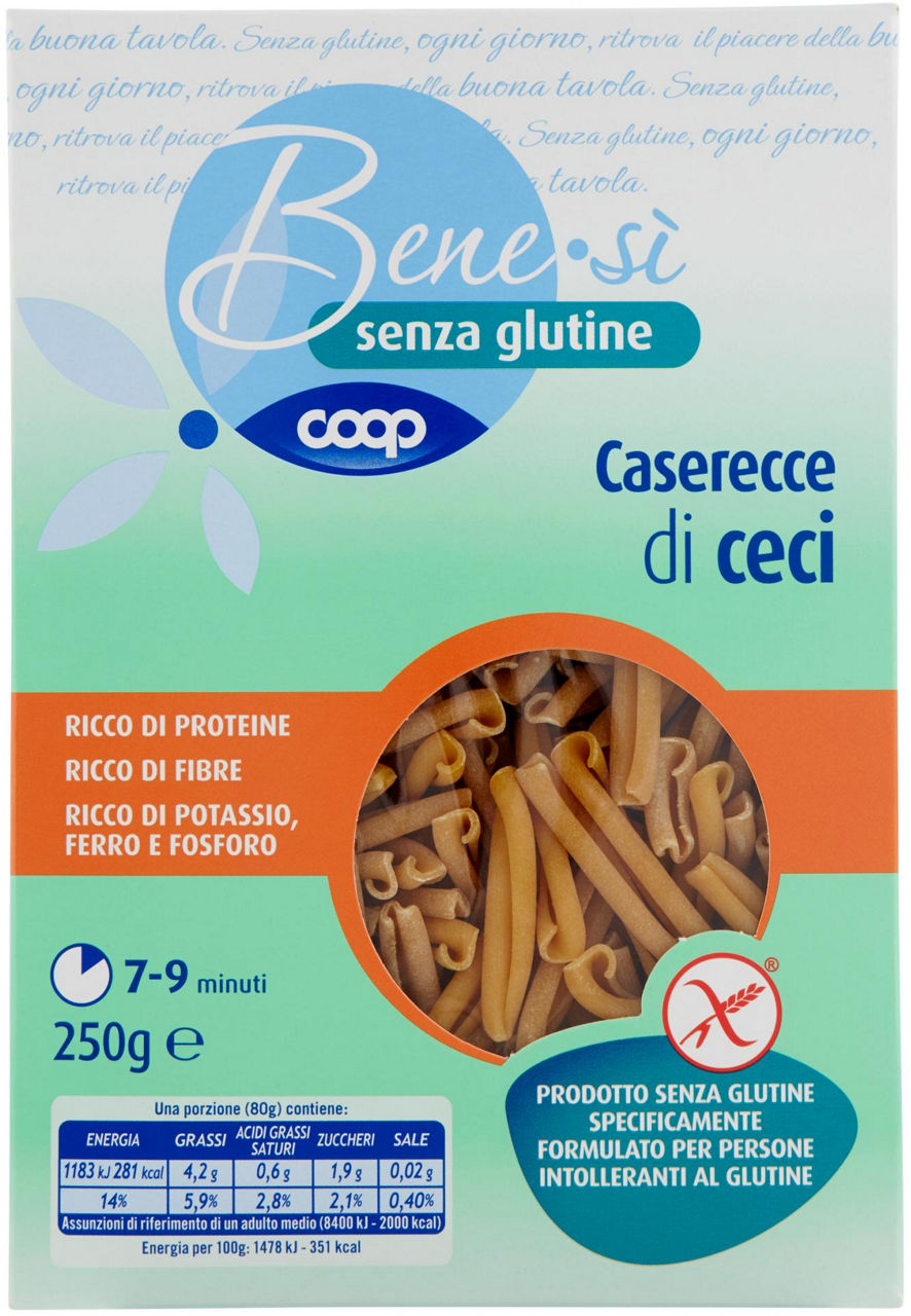 CASERECCE DI CECI SENZA GLUTINE BENESI’ COOP 250G - 0