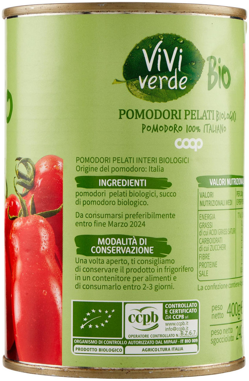 Pomodori Pelati Biologici Vivi Verde 400 g - 10