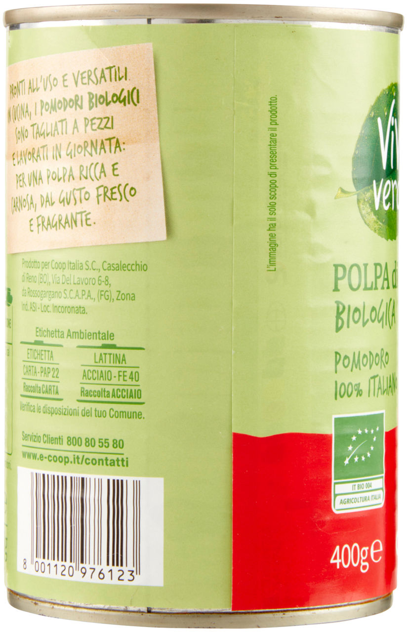 Polpa di Pomodoro Biologica Vivi Verde 400 g - 5