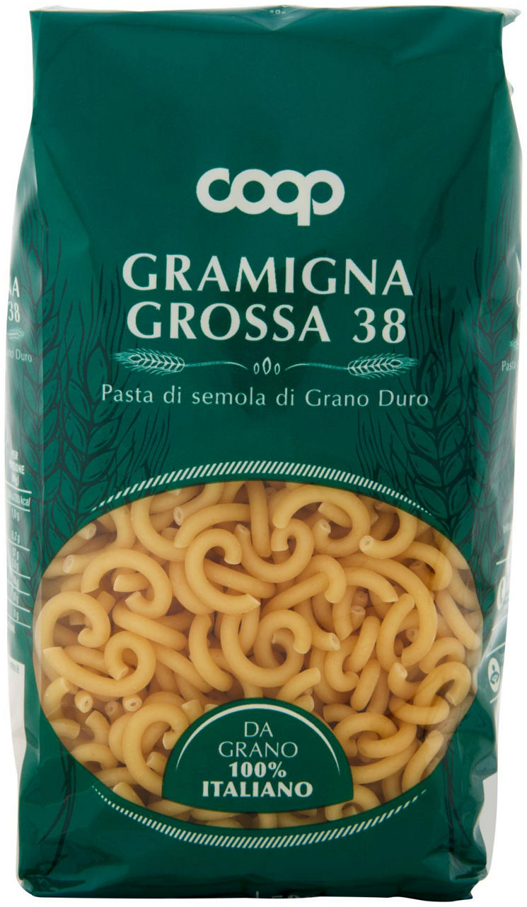 PASTA SEMOLA GRAMIGNA GROSSA N.38 COOP G 500 CON GRANO ITALIANO - Immagine 11