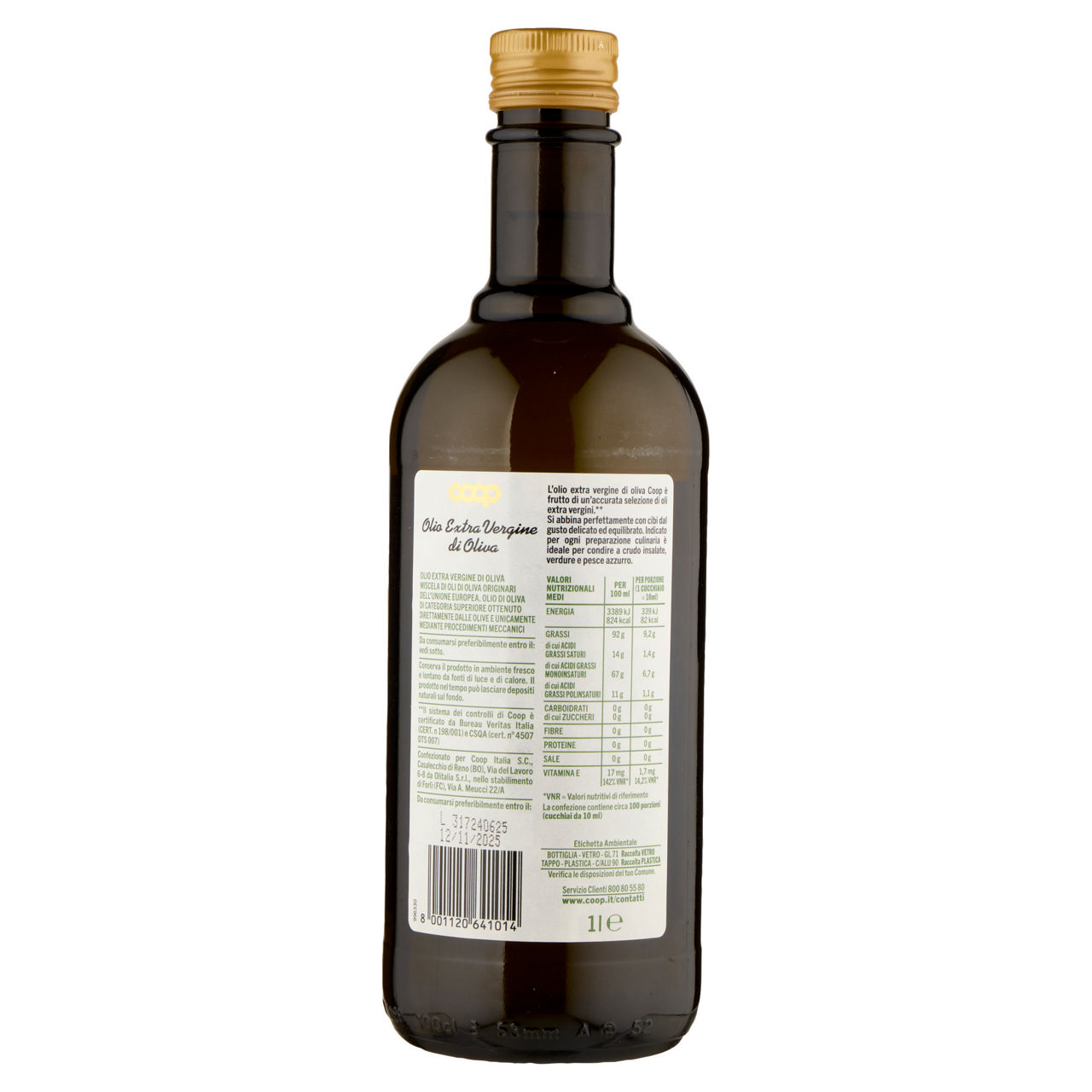 OLIO EXTRAVERGINE DI OLIVA DELICATO COOP BOTTIGLIA L1 - Immagine 81