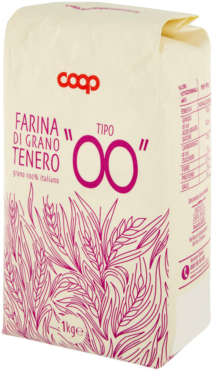 FARINA DI GRANO TENERO TIPO 00 COOP 100%ITA KG.1 - 6