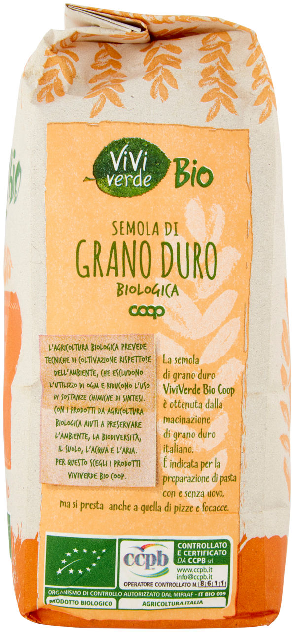 semola di grano duro Biologica Vivi Verde 1 kg - 1