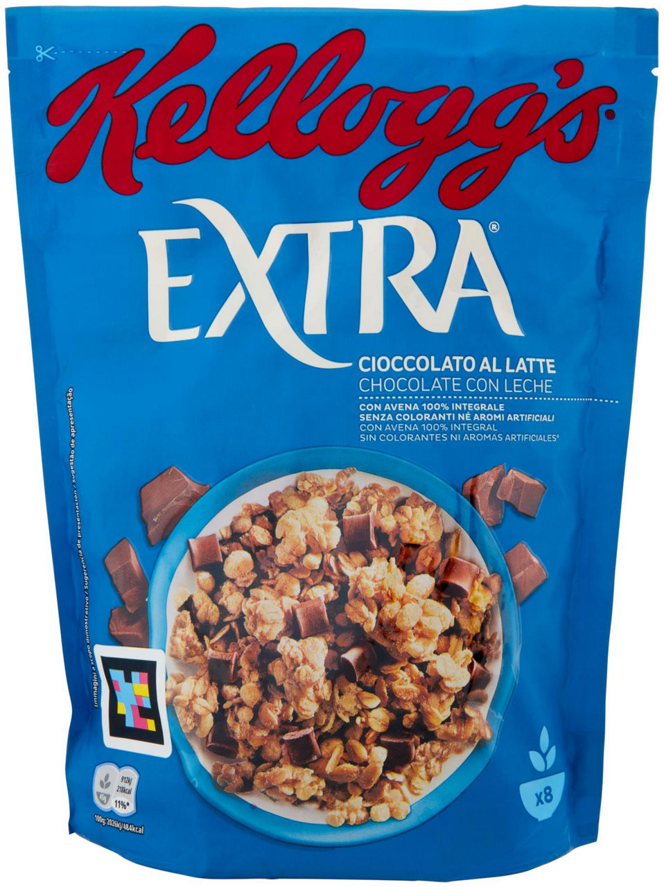 Cereali cioccolato al latte kellogg's extra scatola g 375