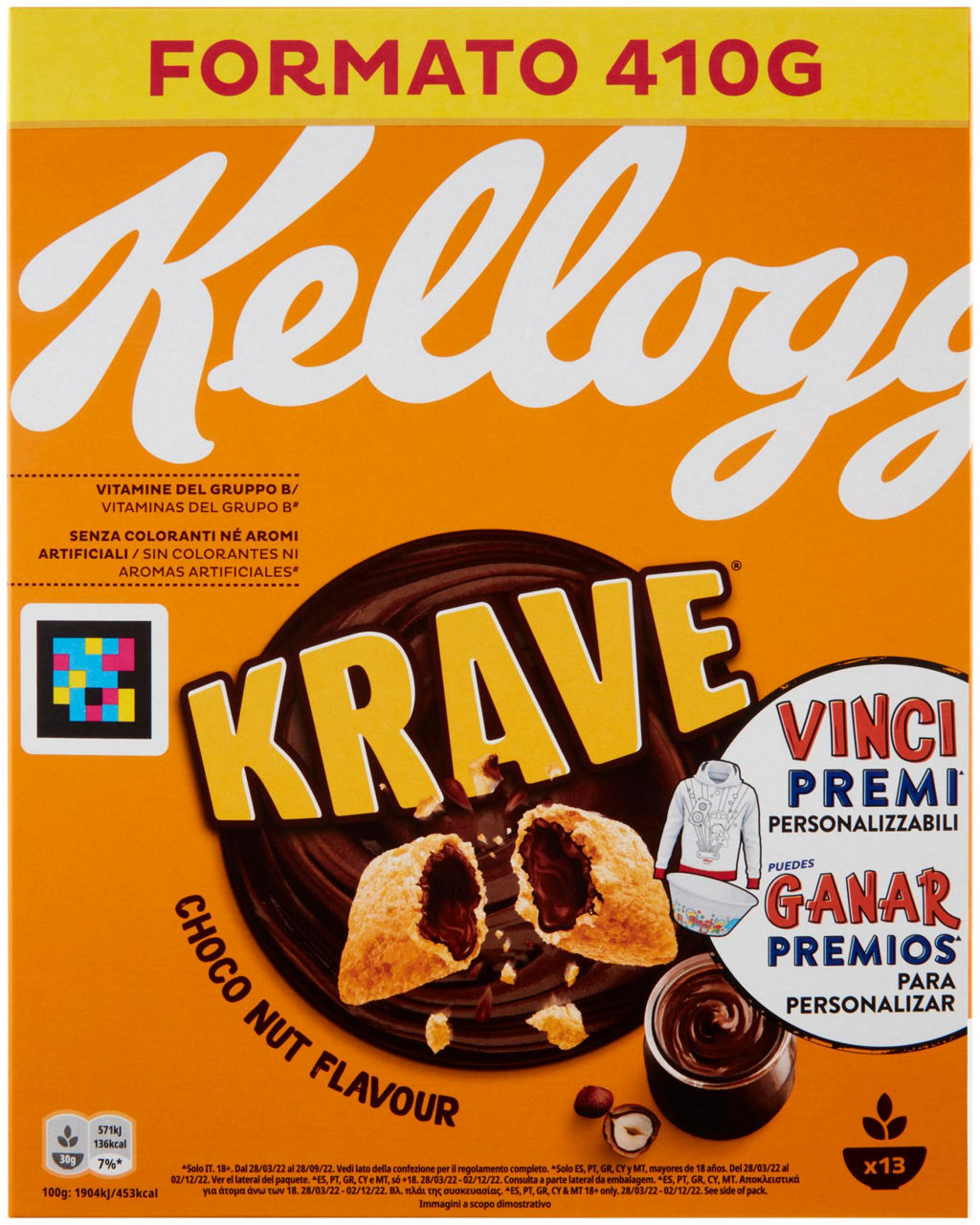 CEREALI CHOCO KRAVE NUT KELLOGG'S SCATOLA G 410 - 1