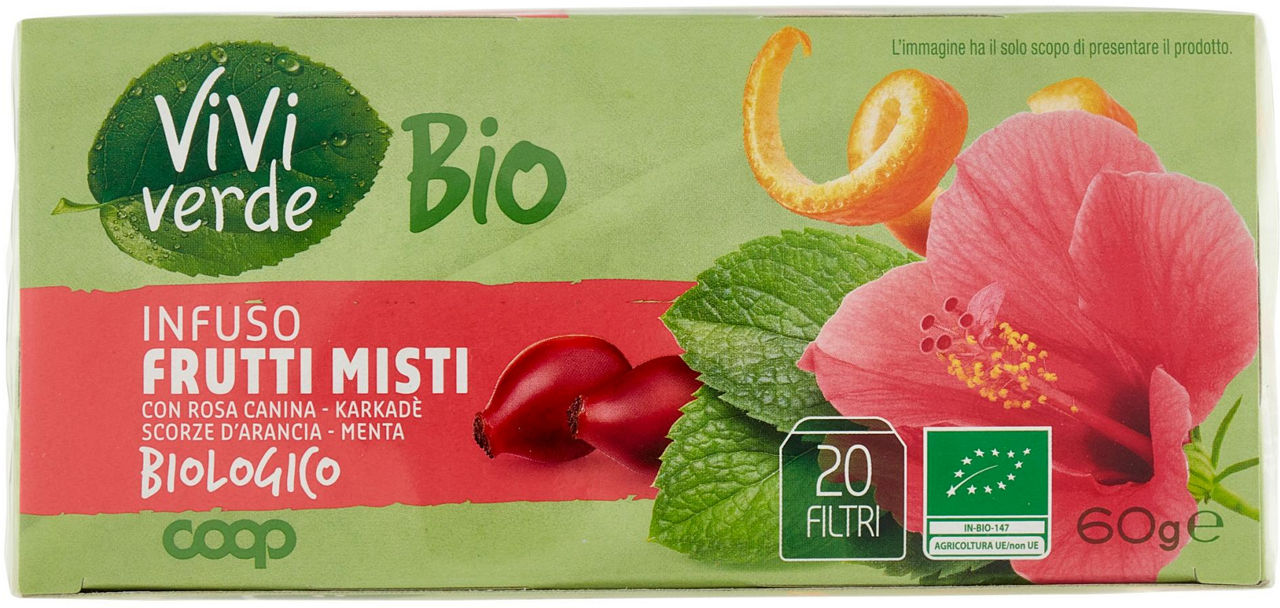 infuso di frutti misti Biologici 20 filtri Vivi Verde 60 g - 4
