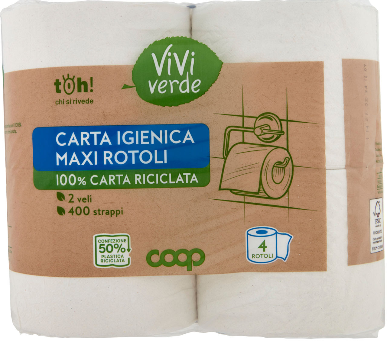 carta igienica Maxi Rotoli Vivi Verde 4 pz - 2
