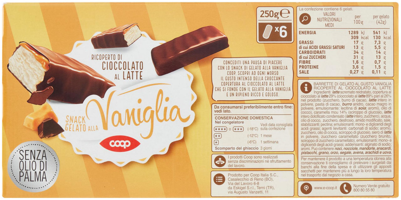 Barretta gelato vaniglia e cioccolato 6 pz 250 gr - Immagine 21