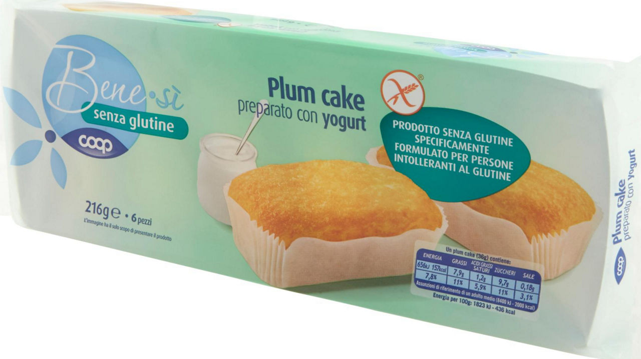 Plum cake preparato con yogurt senza glutine 6 x 36 g - 6