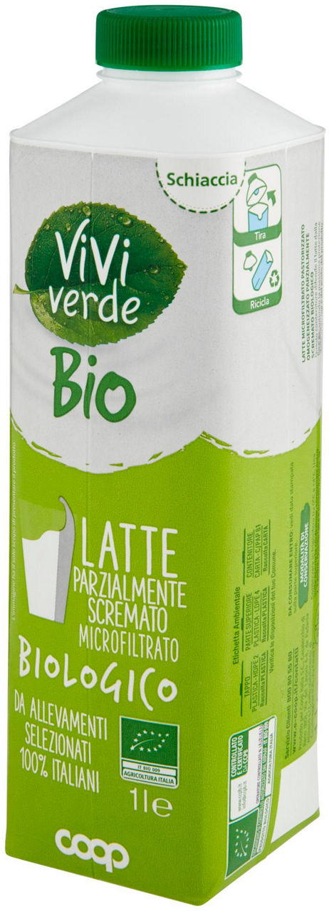 latte microfiltrato Biologico Parzialmente Scremato Vivi Verde 1 L - 6