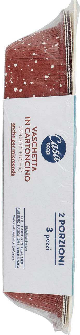 VASCHETTE IN CARTONCINO COOP CASA C/COPERCHIO  2PORZ.PZ 3 - 1