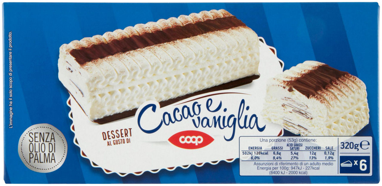 Dessert vaniglia/cacao coop scatola gr 320