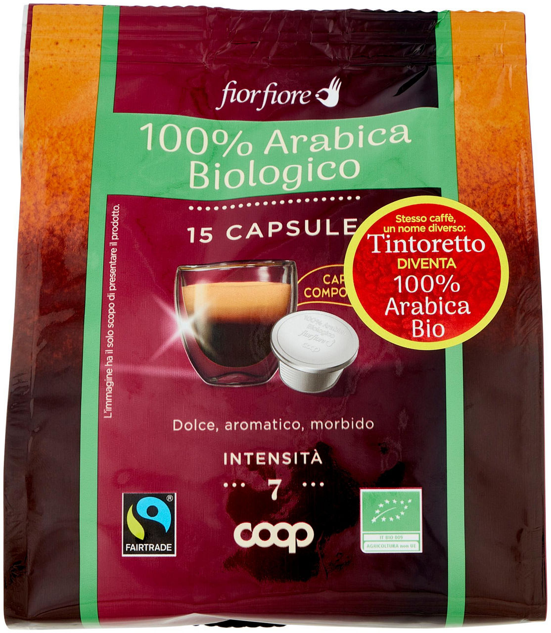 Caffe' bio solidal in capsule compostabili tintoretto ff coop sac pz 15 g 95