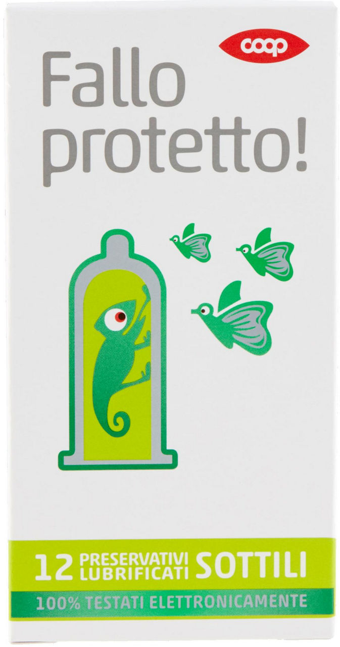 Fallo protetto! preservativi lubrificati sottili 12 pz